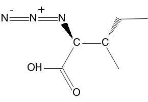 (2S,3S)-2-azido-3-methylpentanoic acid structure, CAS 159407-40-6
