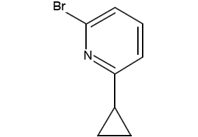 2-broMo-6-cyclopropylpyridine structure, CAS 1086381-26-1