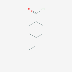 Cyclohexanecarbonyl chloride, 4-propyl-, trans- structure, CAS 67589-88-2