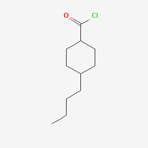 Cyclohexanecarbonyl chloride, 4-butyl-, trans- (9CI) structure, CAS 67589-89-3