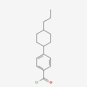 Benzoyl chloride, 4-(trans-4-propylcyclohexyl)- structure, CAS 81005-00-7
