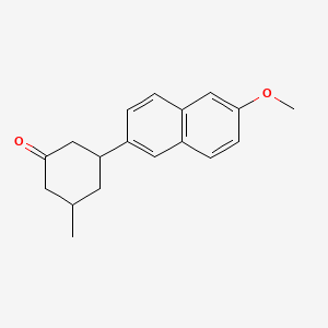 Cyclohexanone, 3-(6-Methoxy-2-naphthalenyl)-5-Methyl- structure, CAS 343272-52-6
