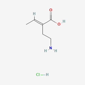 (E)-2-(2-Aminoethyl)but-2-enoic Acid Hydrochloride structure, CAS 1379403-11-8