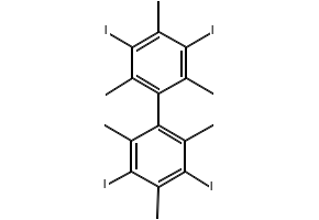 1,1'-Biphenyl, 3,3',5,5'-tetraiodo-2,2',4,4',6,6'-hexamethyl- structure, CAS 37055-19-9