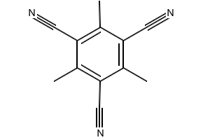 1,3,5-BENZENETRICARBONITRILE,2,4,6-TRIMETHYL- structure, CAS 1206-85-5