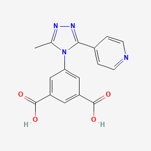 1,3-Benzenedicarboxylic acid, 5-[3-methyl-5-(4-pyridinyl)-4H-1,2,4-triazol-4-yl]- structure, CAS 1352638-29-9