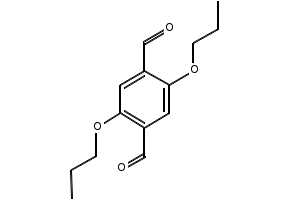 2,5-dipropoxybenzene-1,4-dicarbaldehyde structure, CAS 245116-57-8