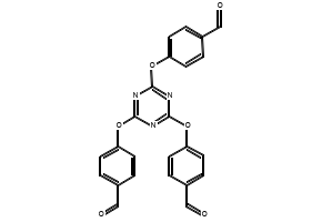 Benzaldehyde, 4,4',4''-[1,3,5-triazine-2,4,6-triyltris(oxy)]tris- structure, CAS 3140-75-8
