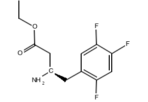 (R)-Ethyl 2,4,5-trifluoro-b-homophenylalaninateHCl structure, CAS 1151240-91-3