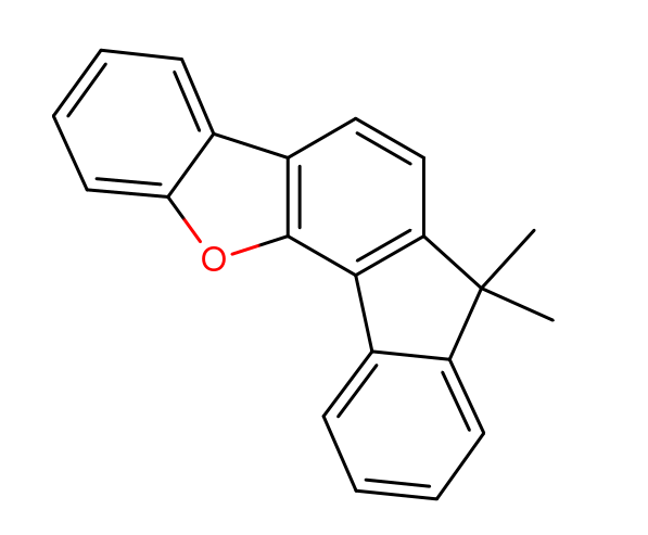 7,7-dimethyl-7H-fluoreno[4,3-b]benzofuran structure, CAS 1374677-48-1