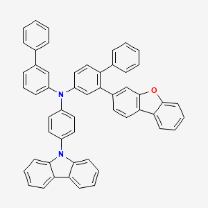 N-(4-(9H-carbazol-9-yl)phenyl)-N-(2-(dibenzo[b,d]furan-3-yl)-[1,1'-biphenyl]-4-yl)-[1,1'-biphenyl]-3-amine structure, CAS 2845291-58-7