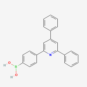 (4-(4,6-diphenylpyridin-2-yl)phenyl)boronic acid structure, CAS 1643448-23-0