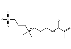 3-SULFOPROPYLDIMETHYL-3-METHACRYLAMIDOPROPYLAMMONIUM INNER SALT structure, CAS 5205-95-8