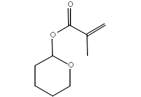 2-Propenoic acid, 2-methyl-, tetrahydro-2H-pyran-2-yl ester structure, CAS 52858-59-0