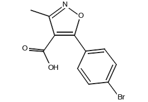 5-(4-Bromo-phenyl)-3-methyl-isoxazole-4-carboxylic acid structure, CAS 91182-60-4