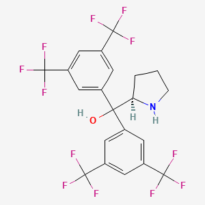(R)-bis(3,5-bis(trifluoroMethyl)phenyl)(pyrrolidin-2-yl)Methanol structure, CAS 948595-00-4