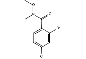 2-BROMO-4-CHLORO-N-METHOXY-N-METHYLBENZAMIDE structure, CAS 1255099-63-8