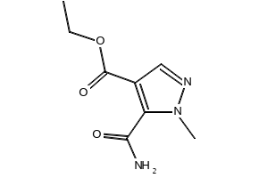 ethyl 5-carbaMoyl-1-Methyl-1H-pyrazole-4-carboxylate structure, CAS 81303-52-8
