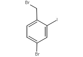 4-Bromo-1-(bromomethyl)-2-iodobenzene, alpha,4-Dibromo-2-iodotoluene structure, CAS 885681-96-9