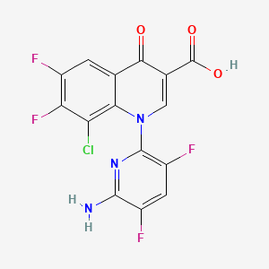 1-(6-Amino-3,5-difluoro-2-pyridinyl)-8-chloro-6,7-difluoro-1,4-dihydro-4-oxo-3-quinolinecarboxylic Acid structure, CAS 189279-53-6