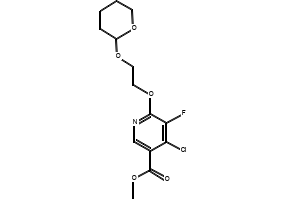 5-chloro-3-(((tetrahydro-2H-pyran-2-yl)oxy)methyl)picolinaldehyde structure, CAS 1455358-05-0