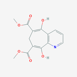 dimethyl 5,9-dihydroxy-7H-cyclohepta[b]pyridine-6,8-dicarboxylate structure, CAS 39713-36-5