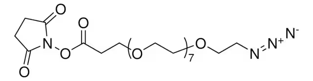 Azido-PEG8-NHS ester structure, CAS 1204834-00-3