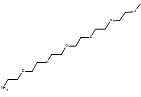 2,5,8,11,14,17-Hexaoxanonadecan-19-amine structure, CAS 184357-46-8