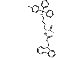 FMOC-D-LYS(MTT)-OH structure, CAS 198544-94-4