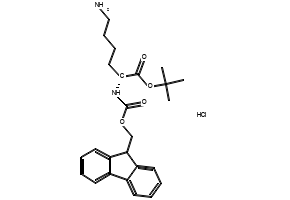 D-Lysine, N2-[(9H-fluoren-9-ylmethoxy)carbonyl]-, 1,1-dimethylethyl ester, hydrochloride structure, CAS 2413365-27-0