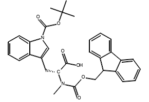 (9H-Fluoren-9-yl)MethOxy]Carbonyl N-Me-D-Trp(Boc)-OH structure, CAS 2044709-90-0