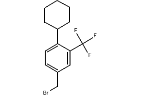 4-Bromomethyl-cyclohexy2-trifluoro-methybenzene structure, CAS 800381-60-6