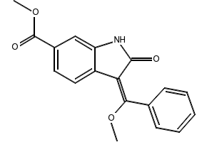 (Z)-Methyl 1-acetyl-3-(methoxy(phenyl) methylene)-2-oxoindoline-6-carboxylate structure, CAS 1253769-13-9