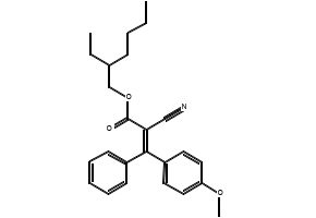 : 2-Ethylhexyl-2-cyano-3-(4-methoxyphenyl)-3-phenylprop-2-enoate structure, CAS 947753-66-4