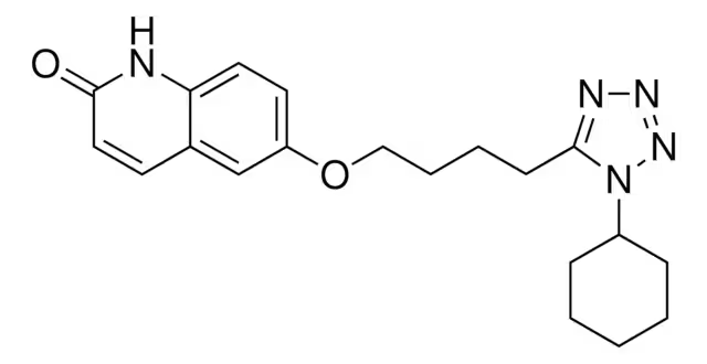 6-[4-(1-CYCLOHEXYL-1H-TETRAZOL-5-YL) BUTOXY]-2(1H)-QUINOLINONE structure, CAS 73963-62-9