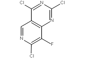 Pyrido[4,3-d]pyrimidine, 2,4,7-trichloro-8-fluoro- structure, CAS 2454396-80-4