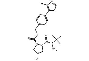 (2S,4R)-1-((S)-2-amino-3,3-dimethylbutanoyl)-4-hydroxy-N-(4-(4-methylthiazol-5-yl)benzyl)pyrrolidine-2-carboxamide structure, CAS 1448297-52-6