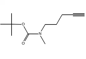 tert-butyl(1-cyanopent-4-yn-1-yl)carbamate structure, CAS 1628836-07-6