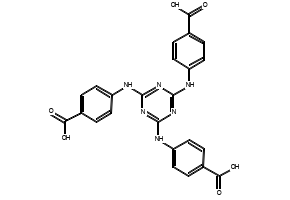 4,4',4''-((1,3,5-triazine-2,4,6-triyl)tris(azanediyl))tribenzoic acid structure, CAS 63557-10-8