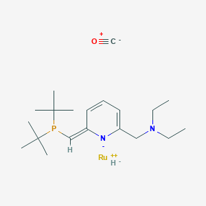 Carbonylhydrido[6-(di-t-butylphosphinomethylene)-2-(N,N-diethylaminomethyl)-1,6-dihydropyridine]ruthenium(II) structure, CAS 863971-63-5