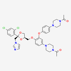 N-Acetylpiperazine-N'-(4-phenol) Ketoconazole structure, CAS 1346598-39-7