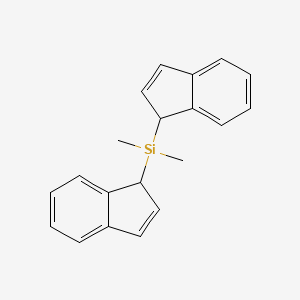 DIMETHYLBIS(INDENYL)SILANE structure, CAS 18666-26-7