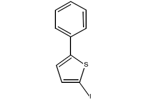 2-iodo-5-phenylthiophene structure, CAS 13781-37-8