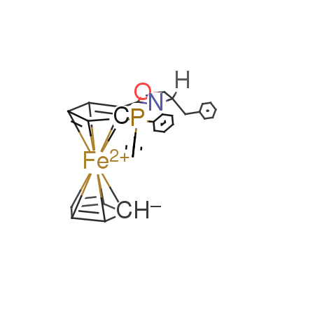 (2S)-1-[(4S)-4,5-dihydro-4-(phenylMethyl)-2-oxazolyl]-2-(diphenylphosphino)-Ferrocene structure, CAS 541540-58-3
