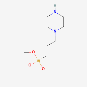 (3-Piperazinopropyl)trimethoxysilane structure, CAS 40762-28-5