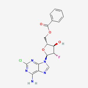 9H-Purin-6-amine, 9-(5-O-benzoyl-2-deoxy-2-fluoro-α-D-arabinofuranosyl)-2-chloro- structure, CAS 796061-24-0