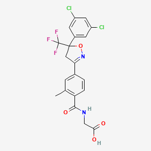 2-(4-(5-(3, 5-dichlorophenyl)-5-(trifluoromethyl)-4, 5-dihydroisoxazol-3-yl)-2-methylbenzamido )acetic acid structure, CAS 864731-37-3