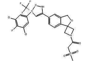 Sarolaner structure, CAS 1398609-39-6