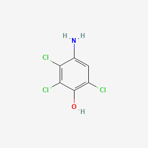 Phenol, 4-amino-2,3,6-trichloro- structure, CAS 64981-10-8