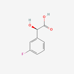 Benzeneacetic acid, 3-fluoro-α-hydroxy-, (αR)- structure, CAS 32222-47-2